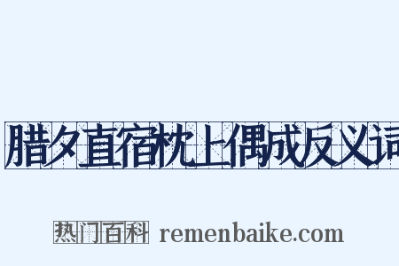 腊夕直宿枕上偶成反义词是什么意思的图片